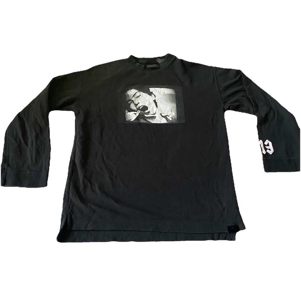 Puma Black Long Sleeve Graphic Sweatshirt with White Photo Print